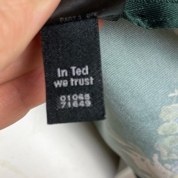 Ted Baker wrap top women's size 4 v-neck floral green feminine forest fairy NWT - Picture 10 of 11